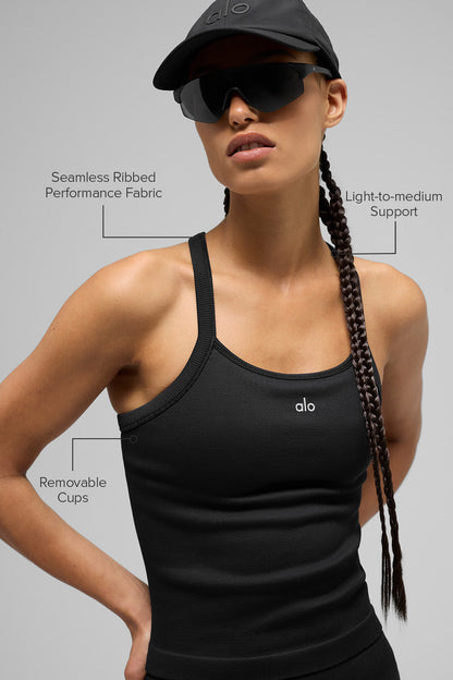 Débardeur soutien-gorge alo -  côtelé sans coutures